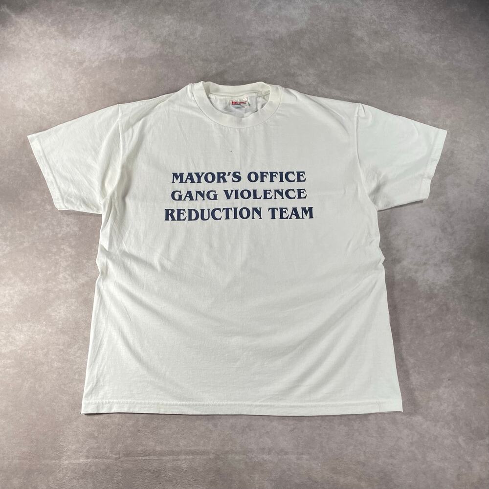 90s VTG Mayors Office Gang Violence Reduction Team Large California Los Angeles